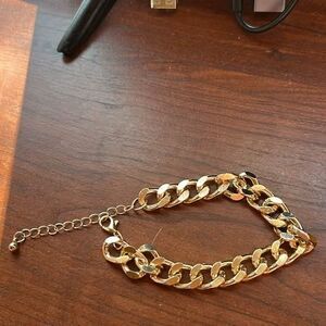Gold Toned Chunky Chain Bracelet